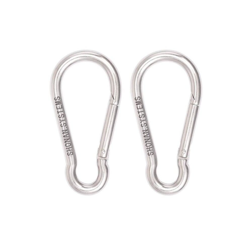 4 Inch Carabiner Clips- 2 Pack Heavy Duty Stainless Steel Spring Snap Hook D ...